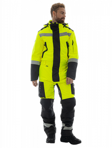 Зимний комбинезон Brodeks KW505, желтый/черный (2XL) (ЧЕСТНЫЙ ЗНАК)