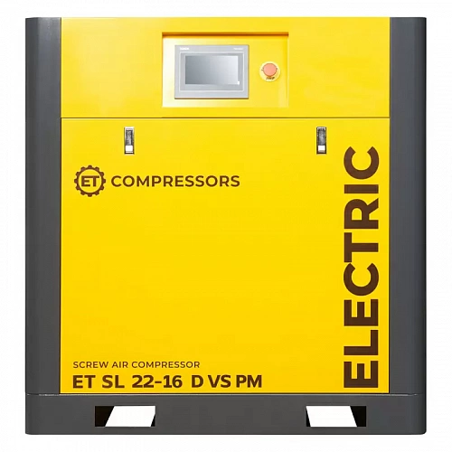 Винтовой компрессор ET-Compressors SL 22-16 D VS PM (IP23) без муфты с частотным регулированием производительности и двигателем на постоянных магнитах