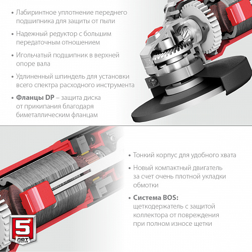 ЗУБР 1100 Вт, d125 мм, УШМ, регулировка оборотов (УШМ-125-1105 ЭТ)