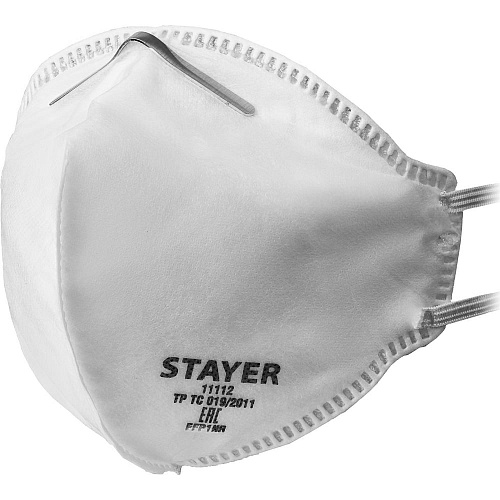 STAYER F-80 класс защиты FFP1, плоская, фильтрующая полумаска (11112)