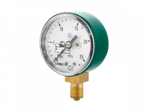Манометр ТМ-210Р.00(0-25MPa)M12х1,5.2,5 (Водород) ПОВЕРЕННЫЙ