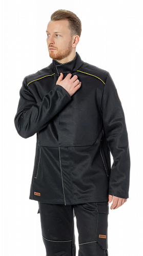 Куртка сварщика Brodeks FS28-02, черный (3XL) (ЧЕСТНЫЙ ЗНАК)