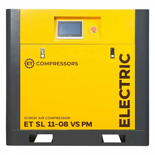Винтовой компрессор ET-Compressors SL 11-08 VS PM (IP55) с частотным регулированием производительности и двигателем на постоянных магнитах