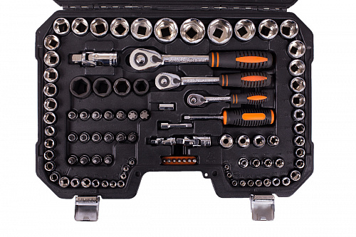 Набор инструментов Кратон TS-22 socket 120, 1/4"+3/8"+1/2"